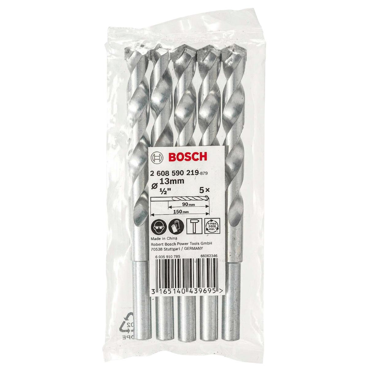 Broca Para Concreto Bosch Cyl-1 Ø13 X 85 X 150 mm 5 Peças