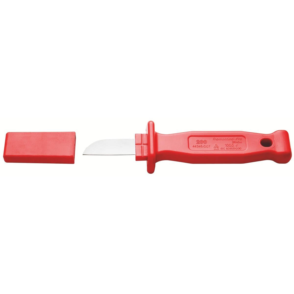Faca Reta Desencapadora Isolada 7'' 1000V Tramontina PRO IEC 60900 NR 10