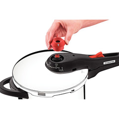Panela De Pressão Tramontina Solar Aço Inox 6 L 22 cm Fundo Triplo 5 Dispositivos