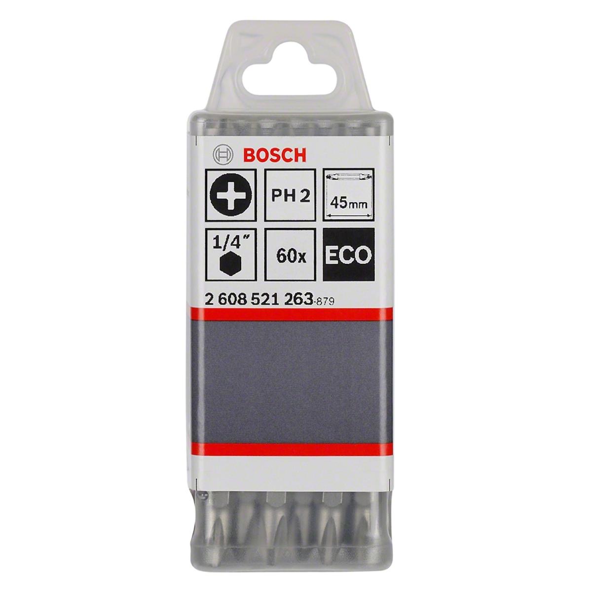 Ponta Dupla Parafusar Bosch Eco Extra Hard Ph1-Ph2 45mm 60U