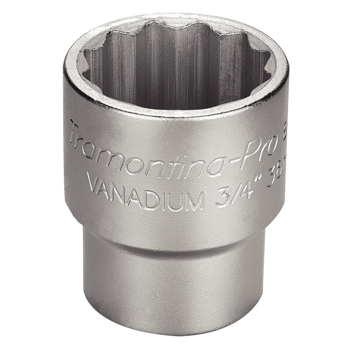 Soquete Estriado 38mm 3/4'' Aço Cromo Vanádio Tramontina PRO Durável e Resistente