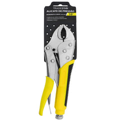 Alicate de Pressão 10'' Curvo Aço Carbono Cabo Borracha Tradestar