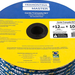 Corda Trançada Pet Multifilamento 12mm 105m 770,4kgf Tramontina Master Para Agro Pet