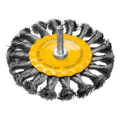 Escova Circular Inox 100mm 1/4 (6mm) Fios 0,5mm Aço Inoxidável Alta Durabilidade
