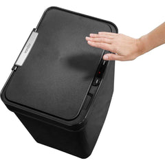 Lixeira Retangular 50L Preta Com Sensor Infravermelho Aço Inox Vonder 6356050000