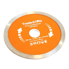 Disco Diamantado 110 mm Continuo Furo 20 mm Tradestar