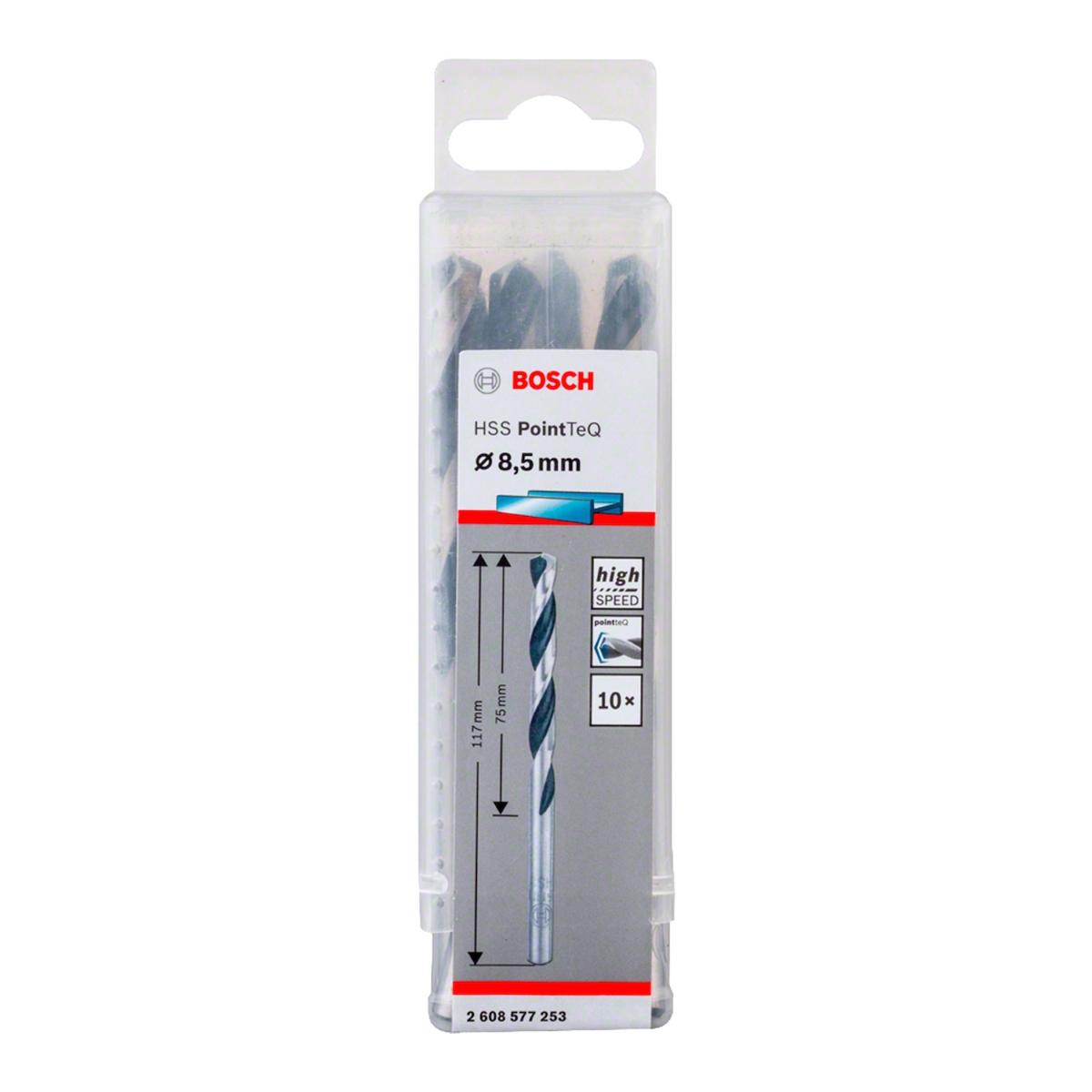 Broca Metal Bosch Aço Rápido Hss-Pointteq 8,5mm 10 Peças