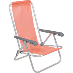 Cadeira Reclinável Lazy Bel Confortável 4 Posições Alumínio Suporta até 100kg