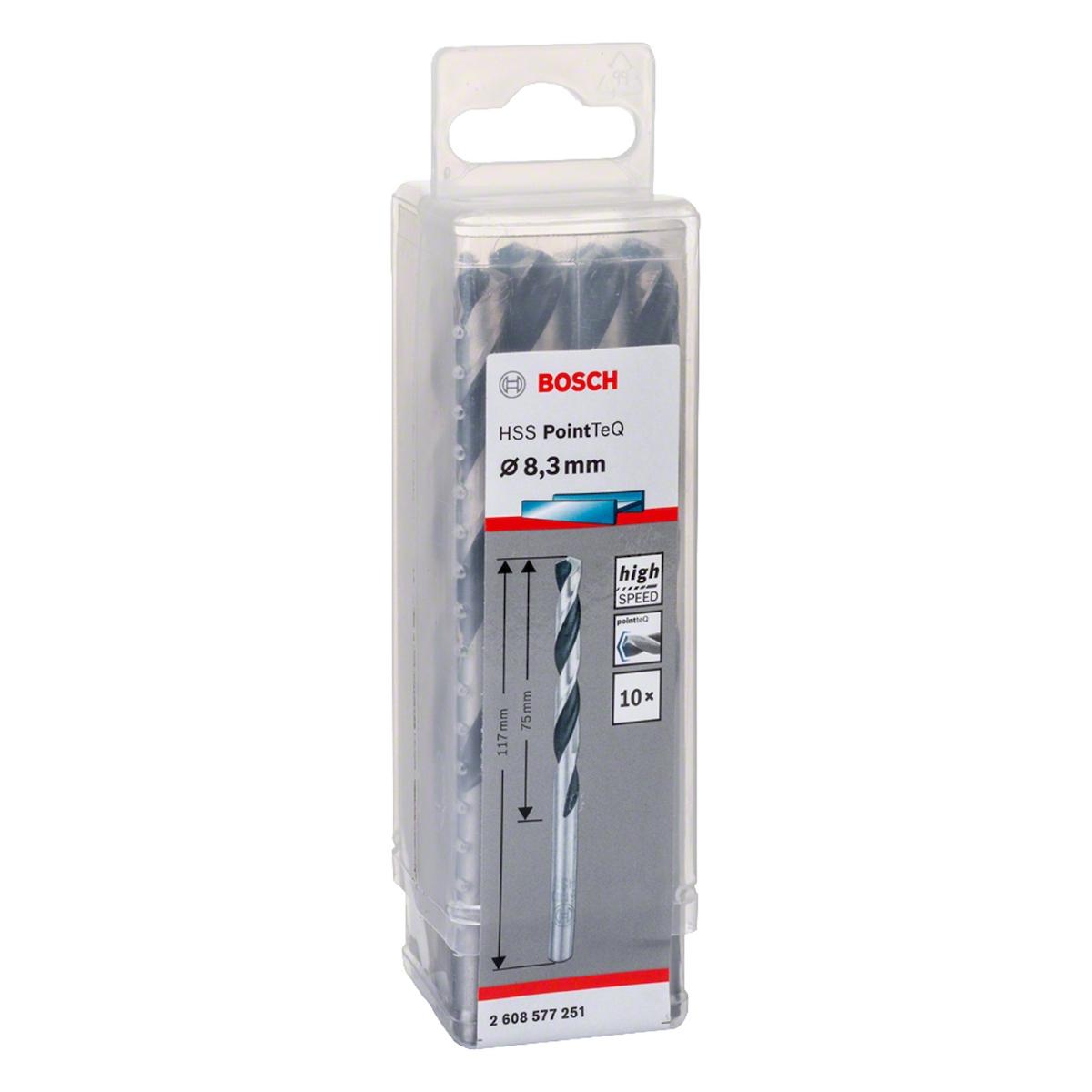 Broca Metal Bosch Aço Rápido Hss-Pointteq 8,3mm 10 Peças