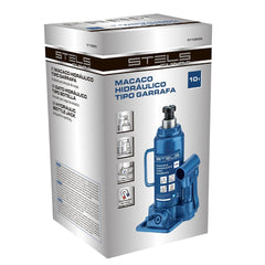 Macaco Hidráulico Garrafa 10T Elevação 230-460mm Aço Resistente Stels 5110655