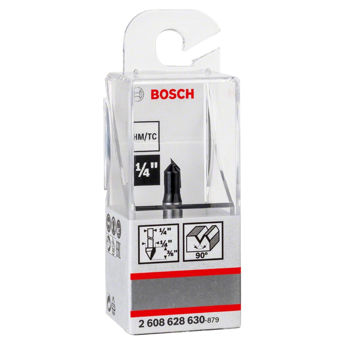 Fresa De Ranhurar Bosch Standard V 1/4'' 6,3X9,2X45mm 90°