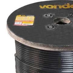 Cabo Aço AF 1/8'' 6x7 Galvanizado Plastificado Preto 500m Vonder Resistente Corrosão