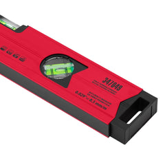 Nível Alumínio Reforçado 3 Bolhas + Espelho 400mm 16pol MTX 347049 Precisão ±0.5mm/m