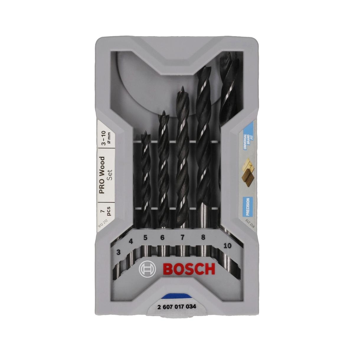 Jogo De 7 Brocas Para Madeira Bosch Pro Wood 3-10mm