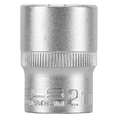 Soquete Estriado Stels 1/2'' 21mm Aço Cromo Vanádio Alta Resistência