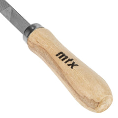 Lima Triangular MTX 200mm 8'' Bastarda 1603555 Aço Carbono Cabo Madeira Verniz Profissional
