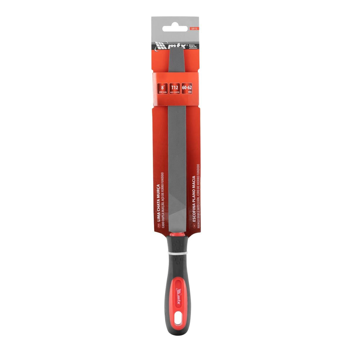 Lima Chata Murca 8'' 200mm Cabo Dupla Injeção Aço U13A Acabamento Preciso