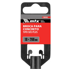 Broca Concreto SDS Plus 18x260mm 1PC MTX Ponta W Alta Performance