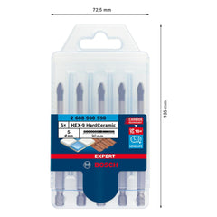 Jogo De Brocas Bosch Expert Hex-9 Hard Ceramic 5X90mm 3Pçs