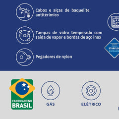 Jogo De Panelas Tramontina Sicília Alumínio 3 Mm 5 Peças Avelã Starflon Excellent