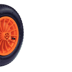 Pneu Com Câmara Tramontina 3.25/8'' Com Roda Plástica 8'' Para Carrinho De Mão Durável