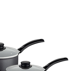 Jogo De Panelas Tramontina Turim 5 Peças Antiaderente Starflon Max Alumínio Chumbo 1.2mm 1.4mm