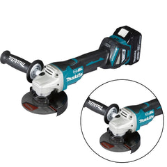 Esmerilhadeira Angular 125Mm Sem Fio 18V Com 2 Baterias Carregador Maleta Motor BL DGA513RTJ Makita