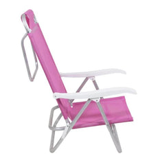 Cadeira Sunny Aluminio Sannet 6 Posicoes Rosa Bel