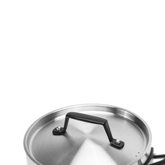 Panela Tramontina Grano Black Aço Inox Corpo Triplo 16 cm 1,7 L com Tampa e Cabo