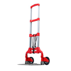 Carrinho de Carga Dobrável Multiuso 80Kg 70Kg Plataforma 385x280mm 2 Rodas Alumínio MTX