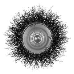 Escova Tipo Copo 50mm Com Haste 1/4'' (6mm) Cerdas 0,3mm Aço Inoxidável Denzel