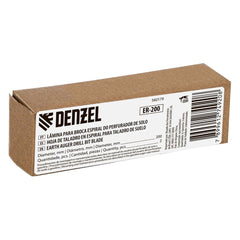 Lâmina Broca Espiral Perfuração Solo 200mm Aço 34CR4 Denzel ER-200 Conjunto 2 Peças