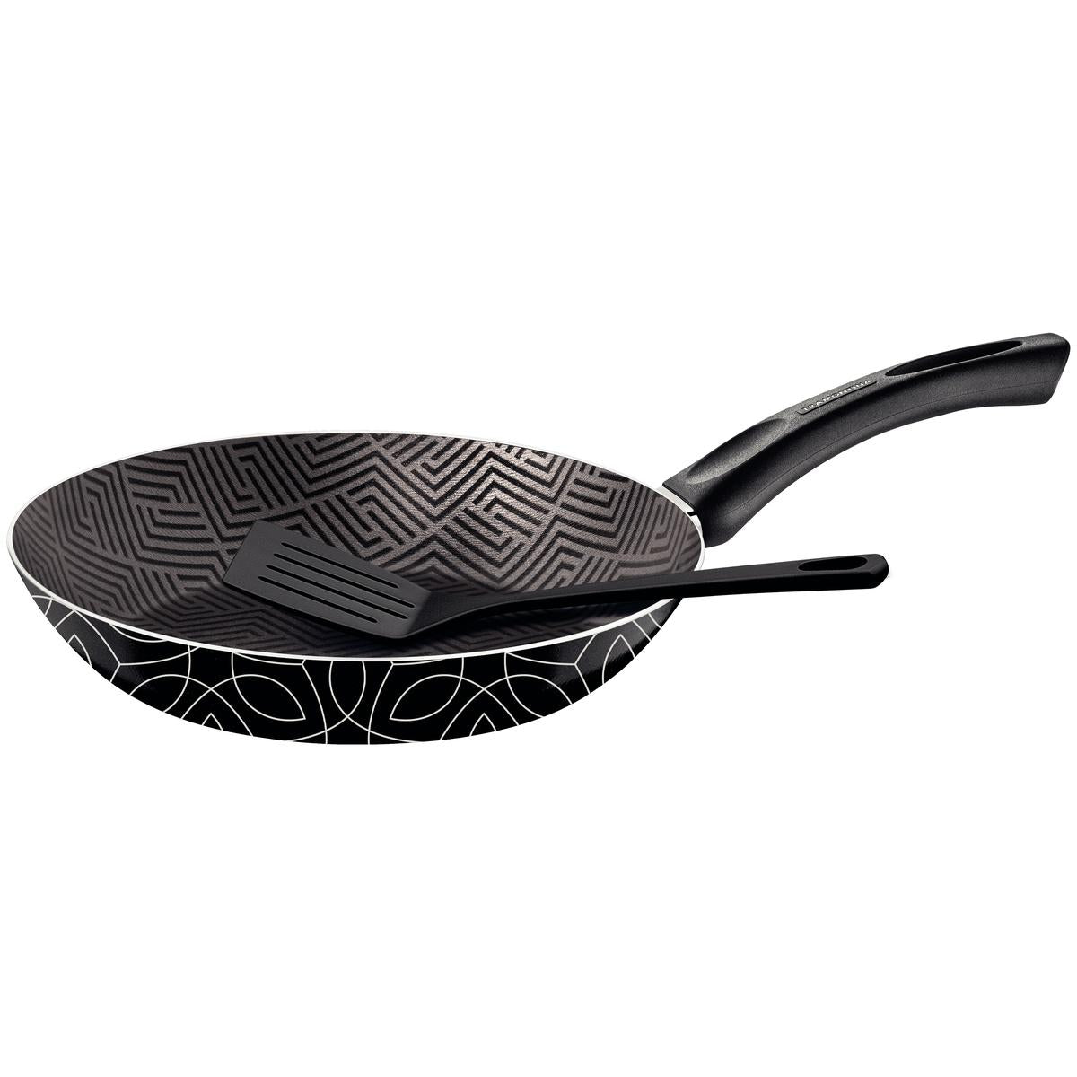 Frigideira Tramontina Paris 30 cm 2,5 L Com Espátula Antiaderente Starflon Max Preto