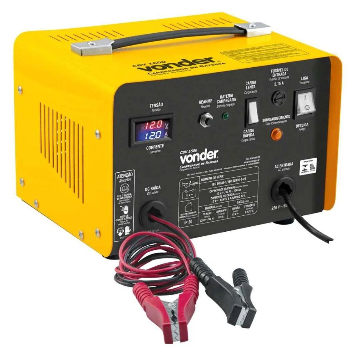Carregador de Bateria 12V Vonder CBV 1600 32Ah-150Ah 220V
