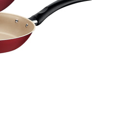 Jogo De Frigideiras Tramontina Turim 2 Peças Antiaderente Starflon Max 1.2 Mm Alumínio Vermelho