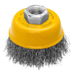 Escova Aço Inox Tipo Copo 65mm M14 0,3mm Ondulada Limpeza Remoção Ferrugem