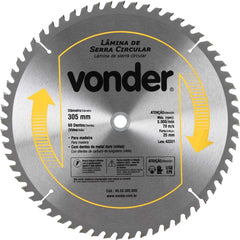 Lamina Serra Circular Videa 305X25X60D 305mm 60D 25mm 5000rpm Aço Carbono Nove54
