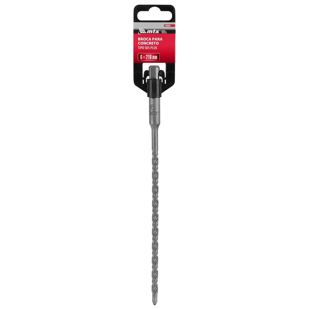 Broca Para Concreto 6 X 210 Mm Sds Plus Carboneto De Tungstênio Mtx
