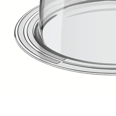 Porta-Queijo Tramontina Ciclo Em Aço Inox 25 Cm Com Tampa Transparente
