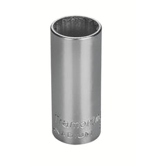 Soquete Estriado Longo 18mm 3/8'' Aço Cromo Vanádio Cromado Tramontina PRO