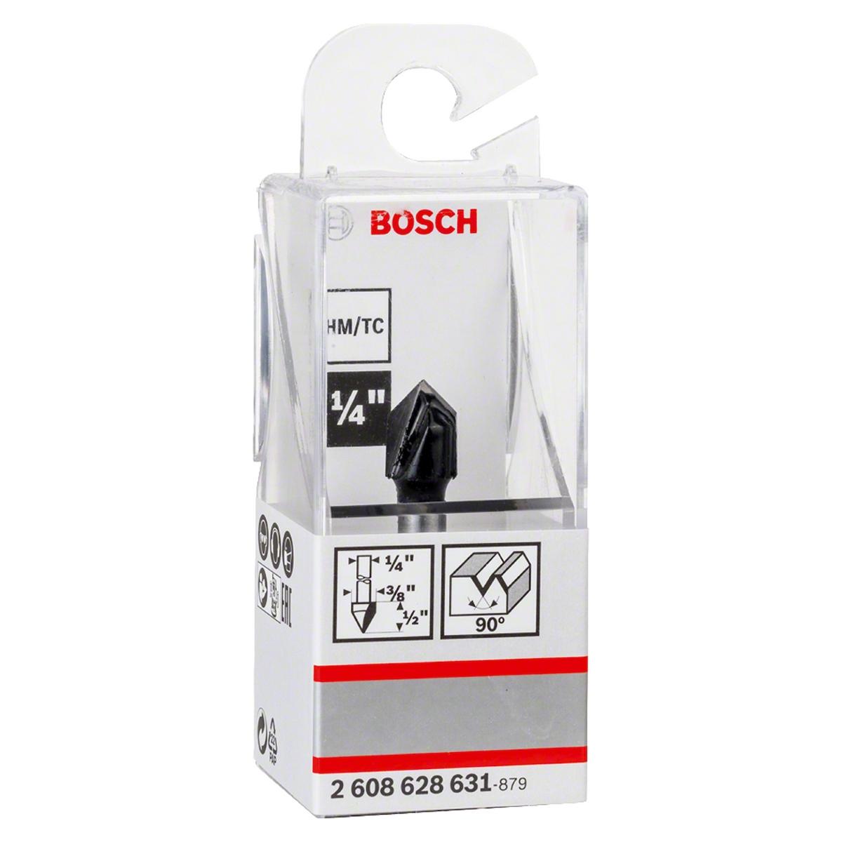 Fresa De Ranhurar Bosch V 1/4'' 9,5X12,4mm G45mm 90°