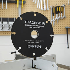 Disco Tungstenio 110 mm para Madeira Furo 20 mm Tradestar