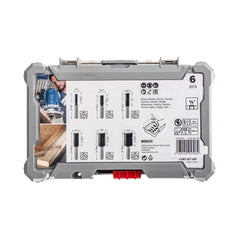 Jogo De Fresas Retas Bosch Standard Encaixe De 1/4'' 6 Peças