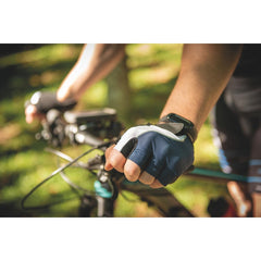 Luva para Ciclismo Tramontina Tricolor Tamanho M Unissex Dedo Curto MTB Speed