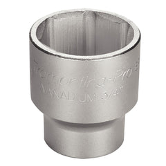 Soquete Sextavado 50mm 3/4'' Aço Cromo Vanádio Acabamento Cromado Norma DIN 3124 Tramontina PRO