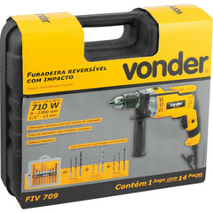 Furadeira de Impacto 1/2'' Kit c/ 9 Brocas 220V FIV709 Vonder