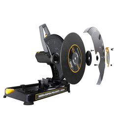 Serra Rápida Policorte de Bancada Profissional 2050W Disco 355mm 14" para cortar Ferro Metal e Aço WAP WF SP01 127V