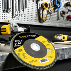 Disco Flap 115 mm G120 Fibra Conico Aço Tradestar