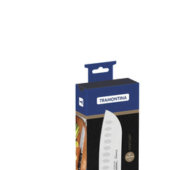 Faca Santoku Tramontina Century 5 Polegadas Aço Inox Policarbonato Preto