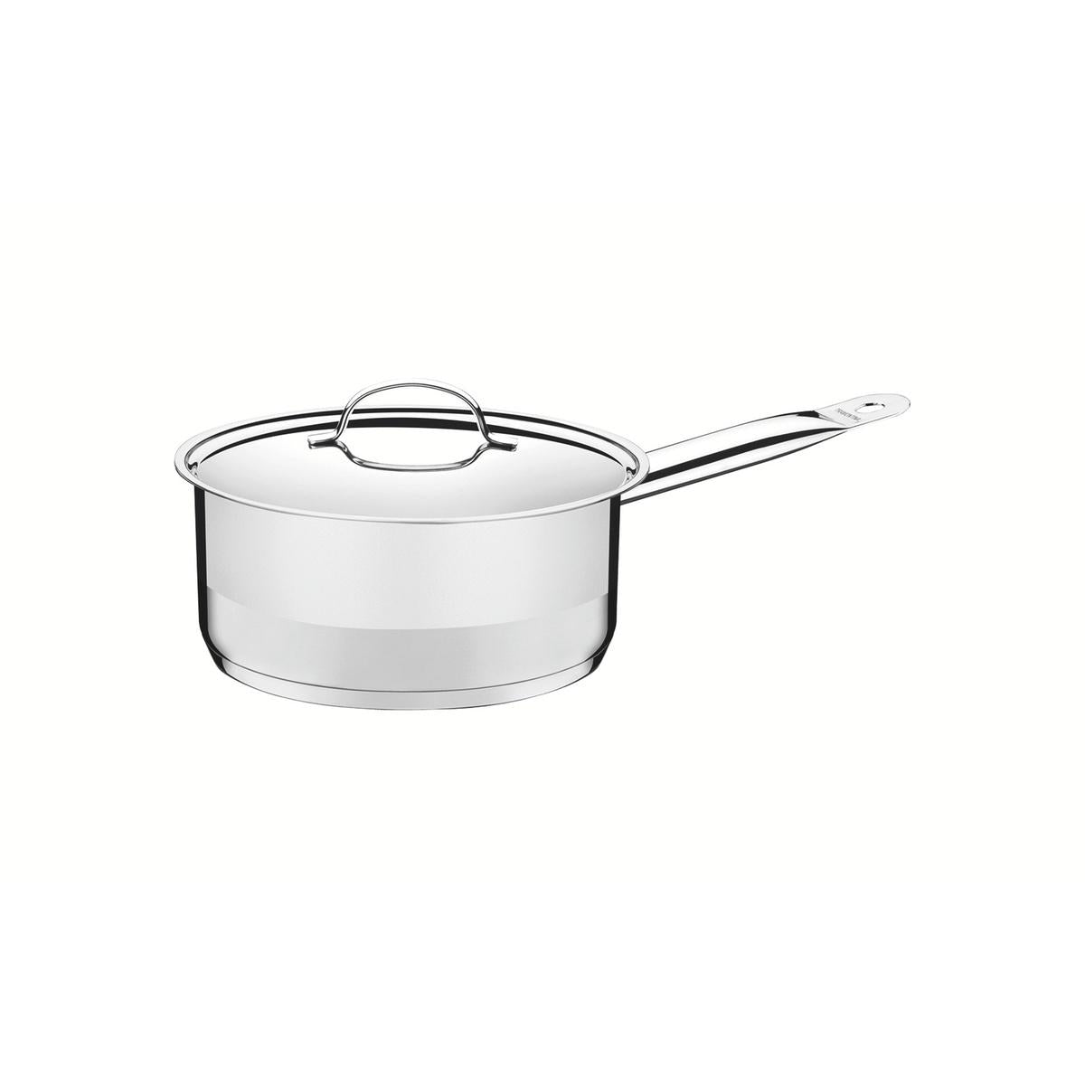 Panela Tramontina Professional Aço Inox 16 Cm 1,4 L Fundo Triplo Com Tampa E Compatível Indução
